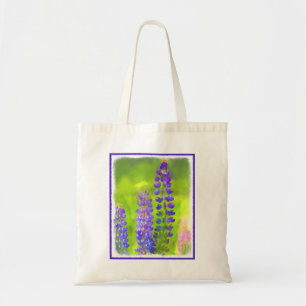Bolsa Tote Pintura em Lupine - Arte Flor Original