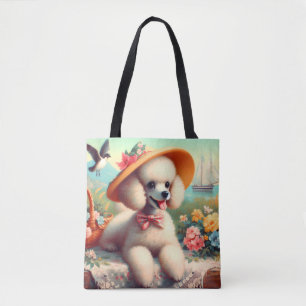 Bolsa Tote Pintura em Poodle