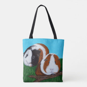 Bolsa Tote Pintura em porcos da Guiné