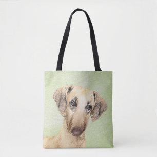 Bolsa Tote Pintura em Sloughis - Arte Cachorra Original