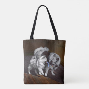 Bolsa Tote Pintura em tempo de reprodução Keeshond - Arte de