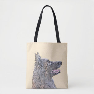 Bolsa Tote Pintura em Tervuren Belga - Arte Cachorra Original