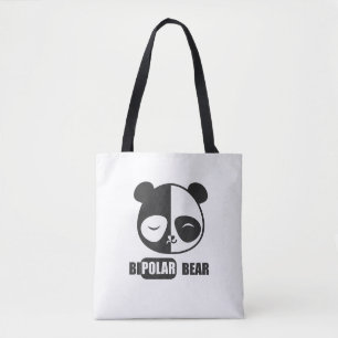 Bolsa Tote Pintura Engraçada De Urso Polar Para Amante de os