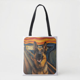 Bolsa Tote Pintura Expressionista de Angst Pastor Alemão