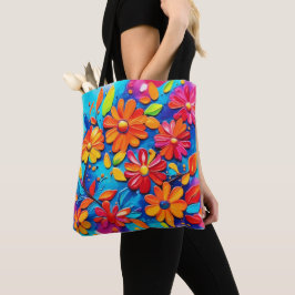 Bolsa Tote Pintura Floral Alegre