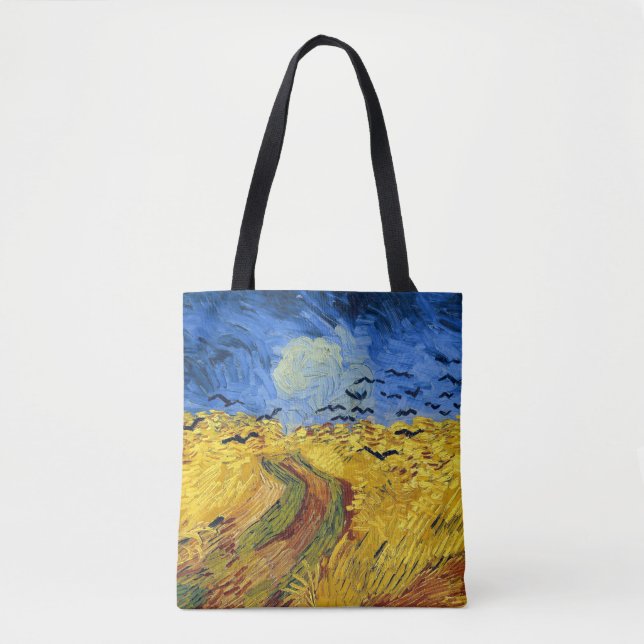 Bolsa Tote Pintura impressionista Campos de Trigo de Van Gogh (Frente)