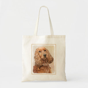 Bolsa Tote Pintura Inglesa em Cocker Spaniel - Arte Original