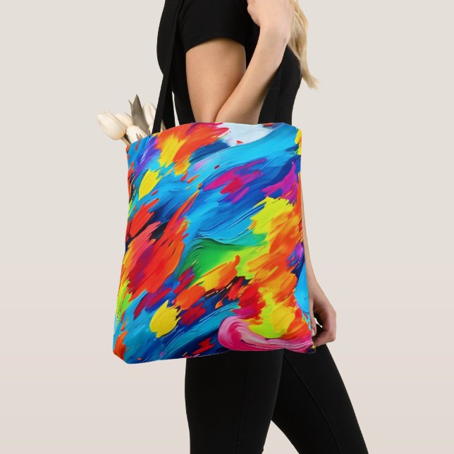 Bolsa Tote Pintura Joyful Color Explosion (Close Up)