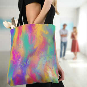Bolsa Tote Pintura moderna abstrata com respingos de tinta co