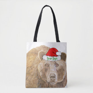 Bolsa Tote Pintura original verde do Urso Furtivo Grande Cast