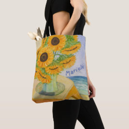 Bolsa Tote Pintura personalizada de girassol