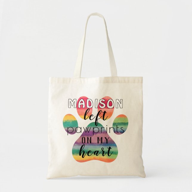 Bolsa Tote Pintura Personalizada Do Arco-Íris Imprime Em Meu  (Frente)