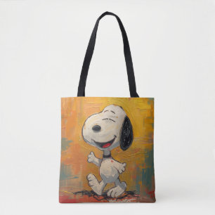 Bolsa Tote Pintura Pop Art de Cachorro Beagle Alegre