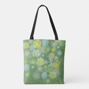 Bolsa Tote Pintura por Aquarela com Abstrato de Floral Salty