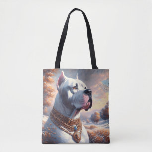 Bolsa Tote Pintura Retro Dogo Argentino