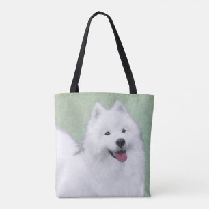 Bolsa Tote Pintura Samoyed - Arte Cachorra Original