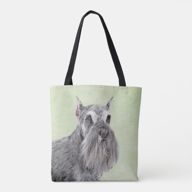 Bolsa Tote Pintura Schnauzer (Giant, Standard) - Arte Canina (Verso)