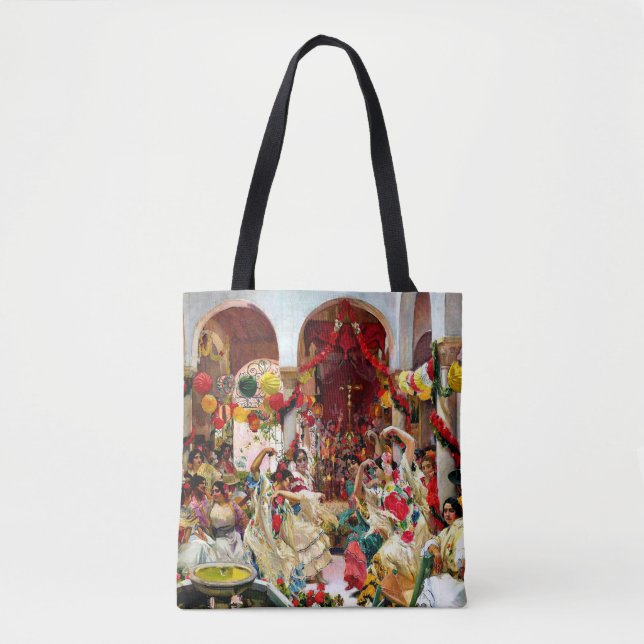 Bolsa Tote Pintura sorolla - Sevilha, dança (Frente)