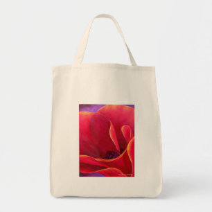 Bolsa Tote Pintura vermelha da flor da papoila - multi