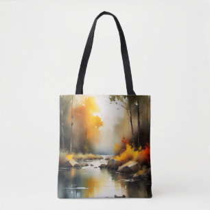 Bolsa Tote Pintura vírica do outono de Serene