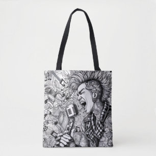 Bolsa Tote PINTURA VOCÊ MESMO! Saco de mão de livro de colori
