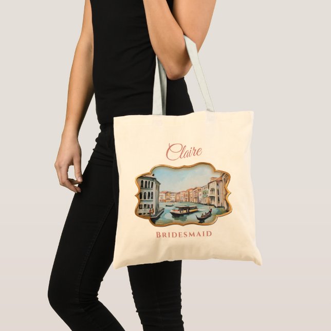 Bolsa Tote Pinturas do Grande Canal, Veneza, Itália Bridesmai (Frente (produto))