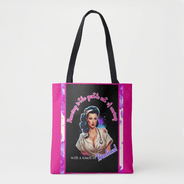 Bolsa Tote Pinup_ Nurse Badass (Frente)