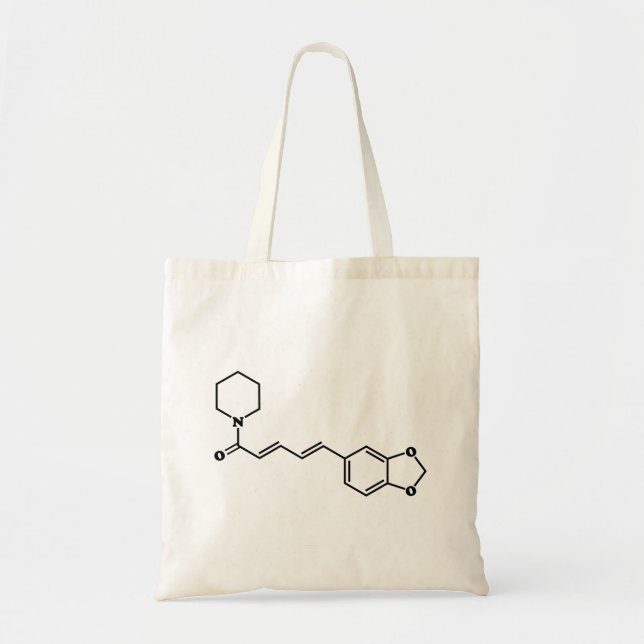 Bolsa Tote Piperina Piperina, Piperina, Fórmula Química Molec (Frente)