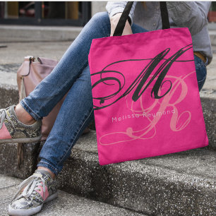 Bolsa Tote pique tudo sobre - sacola do monograma do
