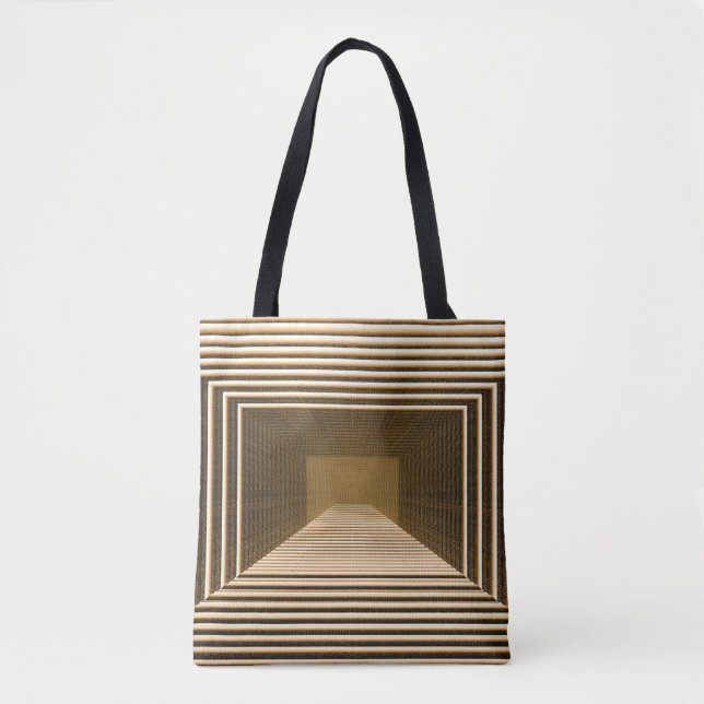 Bolsa Tote Pirâmide amarela, design de desktop gráfico (Frente)