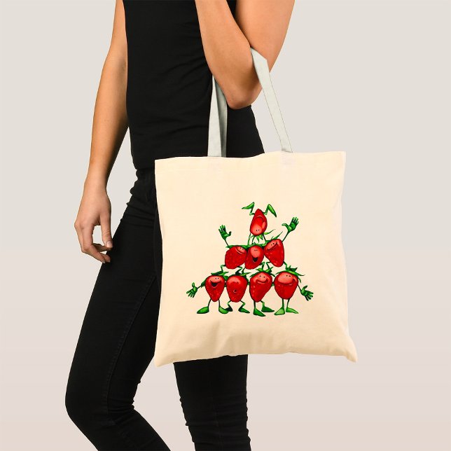 Bolsa Tote Pirâmide de Morango (Criador carregado)