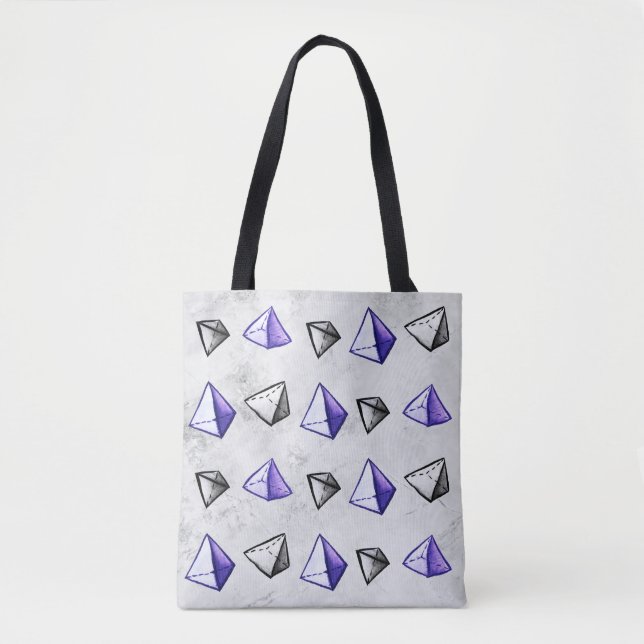 Bolsa Tote Pirâmides Patterme Geometry Professora de Matemáti (Frente)