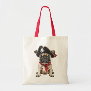 Bolsa Tote Pirata - Crânio do Bulldog Francês