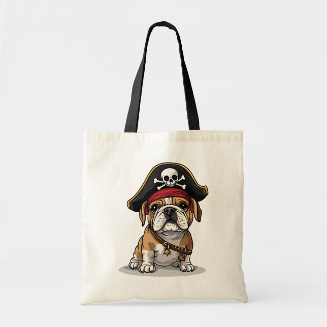 Bolsa Tote Pirata Inglesa Crânio Crossbones (Frente)