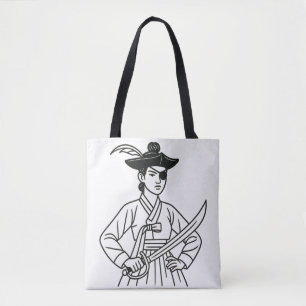 Bolsa Tote Pirata Retroativa Coreana - Heroína Hanbok Minimal