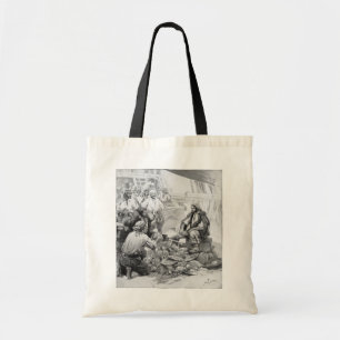 Bolsa Tote Piratas Antigos Contando seus Tesouros e Pilhagens