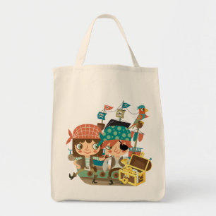 Bolsa Tote Piratas com tesouro