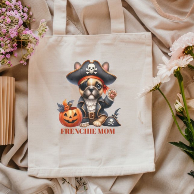 Bolsa Tote Pirate French Bulldog Halloween Frenchie Mom (Criador carregado)