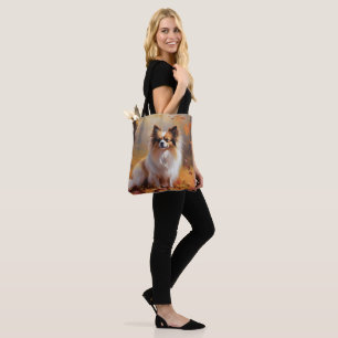 Bolsa Tote Pirilampo nas Folhas de Outono Caem Inspira