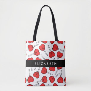 Bolsa Tote Pirulitos Vermelhos, Pirulitos em Forma de Coração