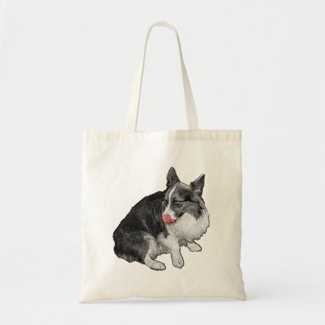 Bolsa Tote Piscar os olhos de mercado, nota vermelha (Frente)