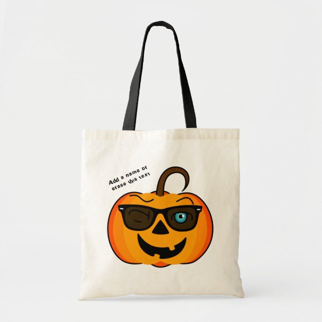 Bolsa Tote Piscar os olhos icônicos Engraçado Spooky Pumpkin (Frente)
