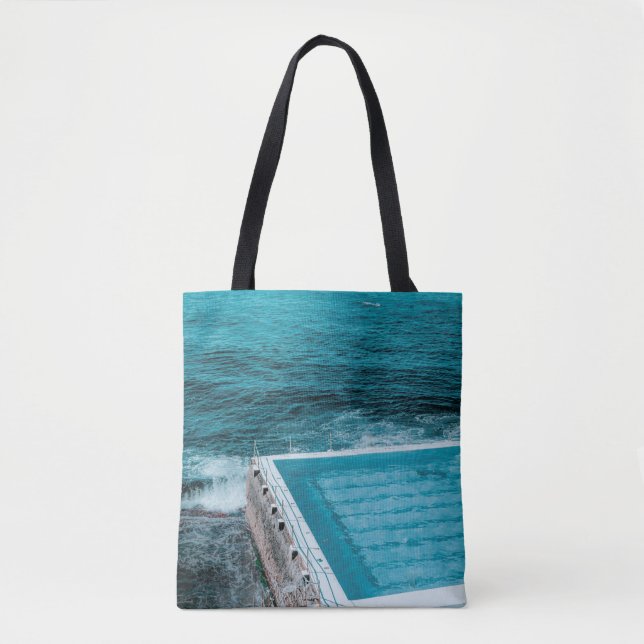 Bolsa Tote Piscina perto do mar (Frente)
