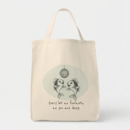 Bolsa Tote Piscis engraçado Peixe Trocadilho Zodíaco Aniversá