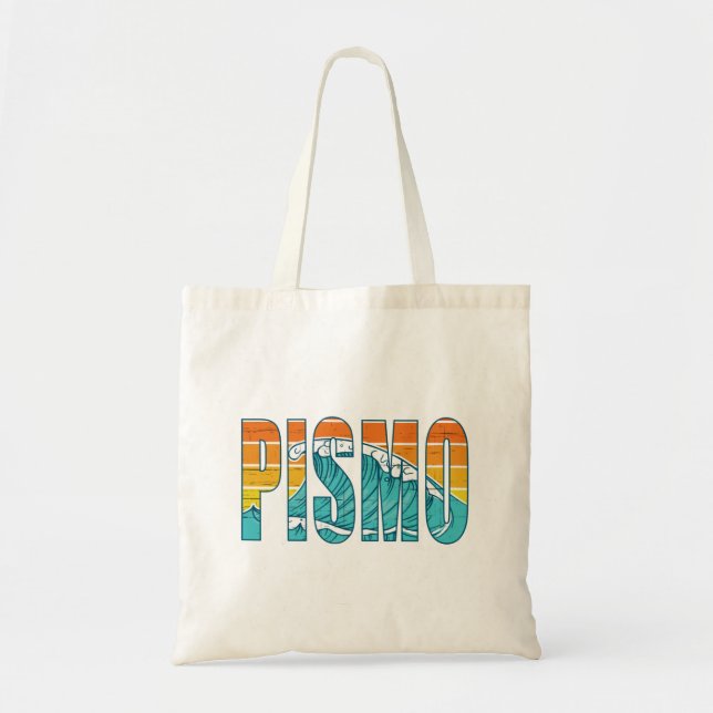Bolsa Tote Pismo Beach California Surfista T-Shirt (Frente)
