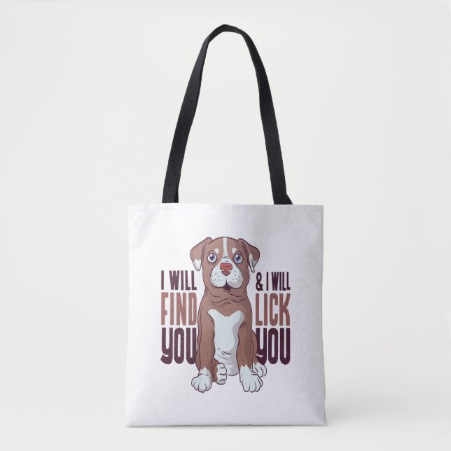 Bolsa Tote Pit Bull, Terrier Puppy Dog (Frente)