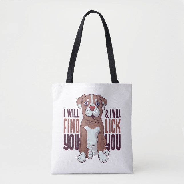 Bolsa Tote Pit Bull, Terrier Puppy Dog (Frente)