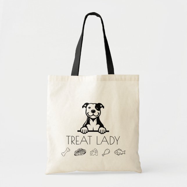 Bolsa Tote Pitbull "Dama Mimada" (Frente)