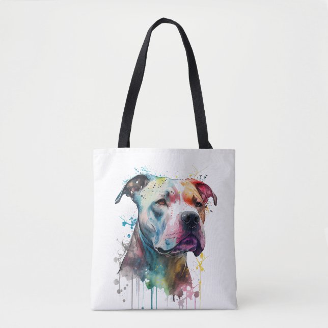 Bolsa Tote Pitbull vibrante: un toque de vida (Frente)
