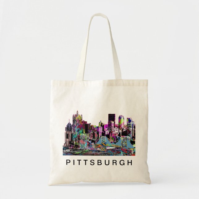 Bolsa Tote Pittsburgh, Pensilvânia em grafite (Frente)